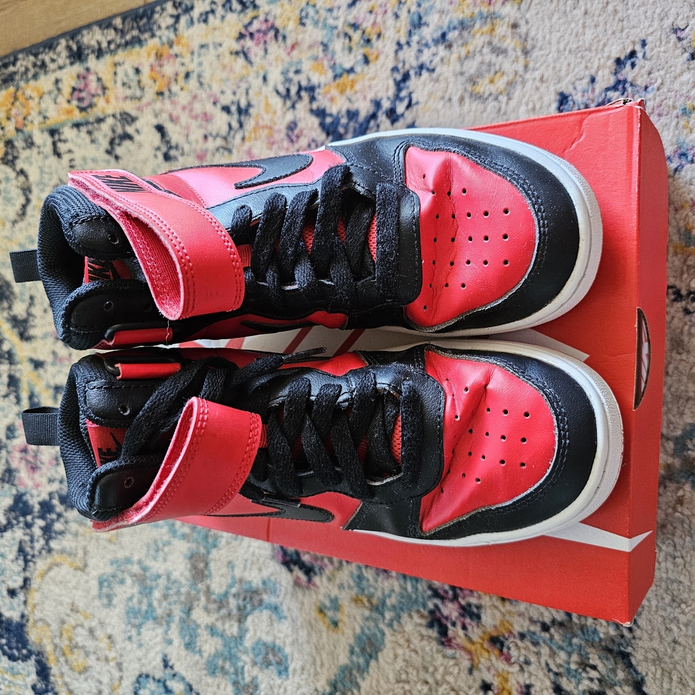 Kids Black and Red Sneakers Nike Jordans